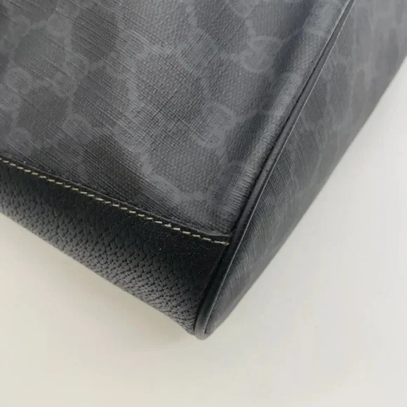 Auth WEEKEND DEAL GUCCI GG Sherry Line PVC Leather Black Drawstring Shoulder Bag - Picture 8 of 17